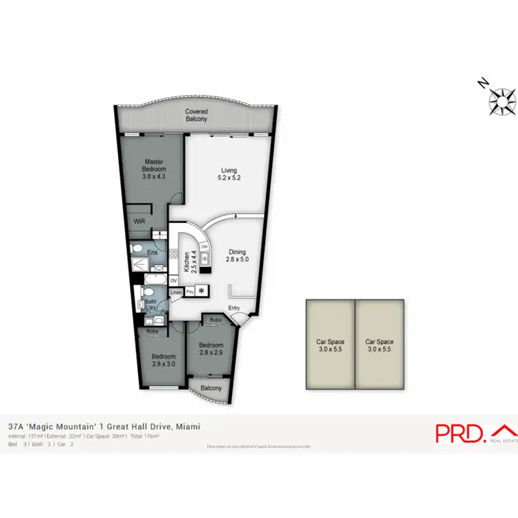 Floorplan of Homely apartment listing, A37/1 Great Hall Drive, Miami QLD 4220