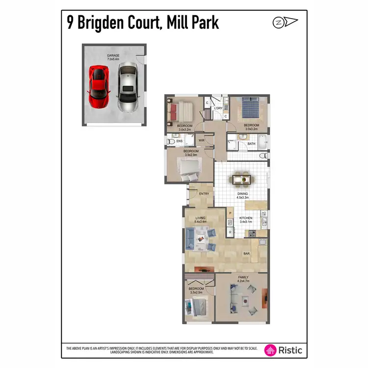 Floorplan of Homely house listing, 9 Brigden Court, Mill Park VIC 3082