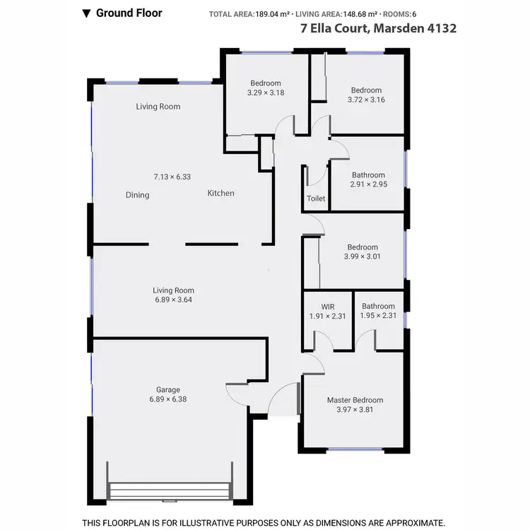 Floorplan of Homely house listing, 7 Ella Court, Marsden QLD 4132