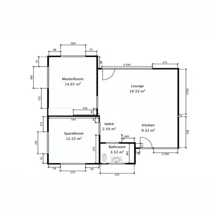 Floorplan of Homely apartment listing, 2/1 Chalmers Street, Fremantle WA 6160