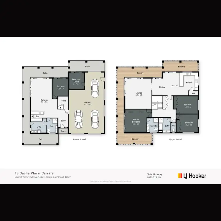 Floorplan of Homely house listing, 18 Sacha Place, Carrara QLD 4211