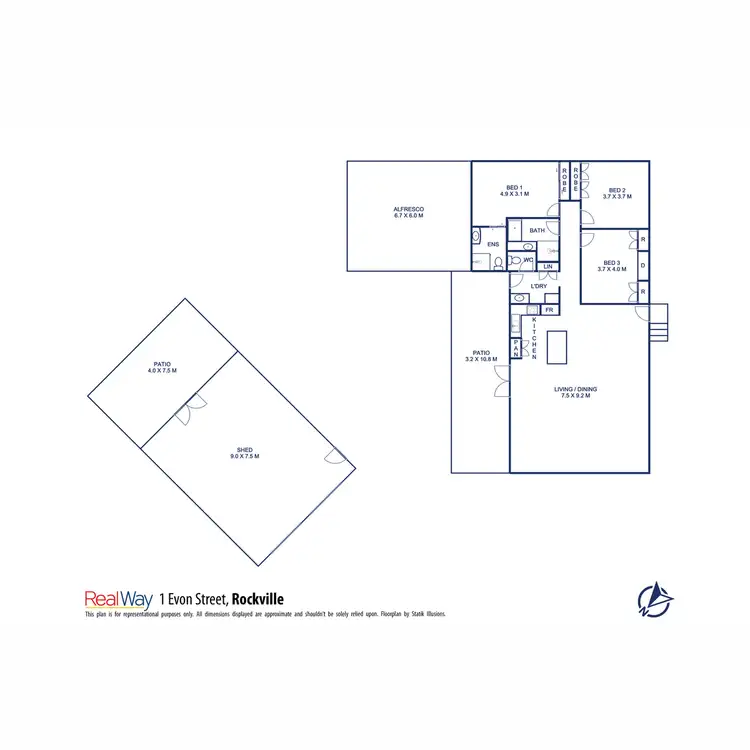 Floorplan of Homely house listing, 1 Evon Street, Rockville QLD 4350