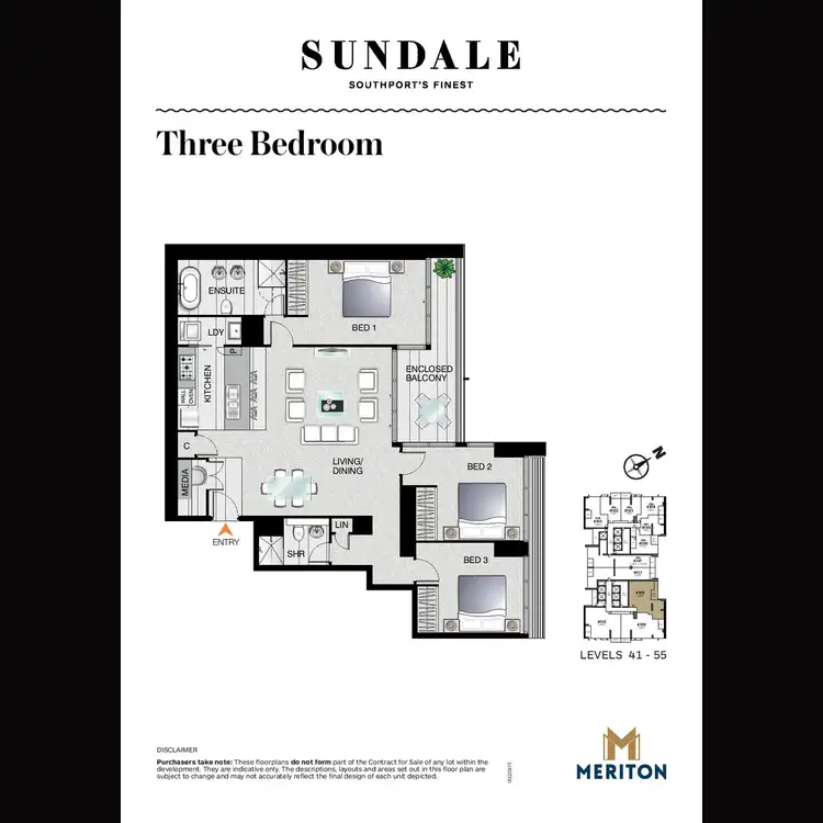 Floorplan of Homely apartment listing, 5108/2 Como Crescent, Southport QLD 4215
