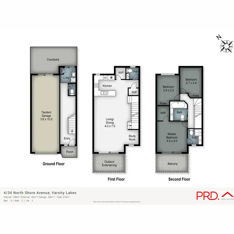 Floorplan of Homely townhouse listing, 4/34 North Shore Avenue, Varsity Lakes QLD 4227