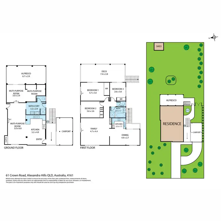 Floorplan of Homely house listing, 61 Crown Road, Alexandra Hills QLD 4161