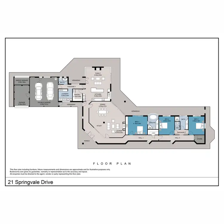 Floorplan of Homely house listing, 21 Springvale Drive, Springvale NSW 2650