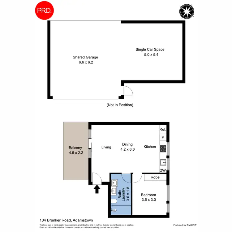 Floorplan of Homely unit listing, 3/104 Brunker Road, Adamstown NSW 2289