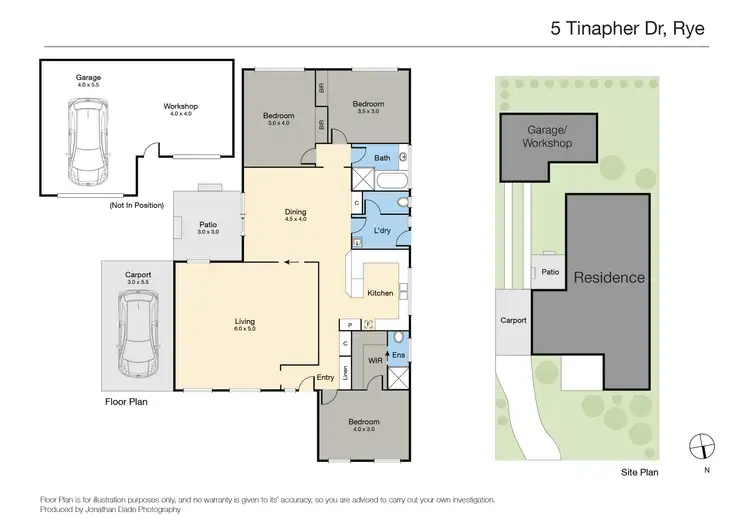 Floorplan of Homely house listing, 5 Tinapher Drive, Rye VIC 3941