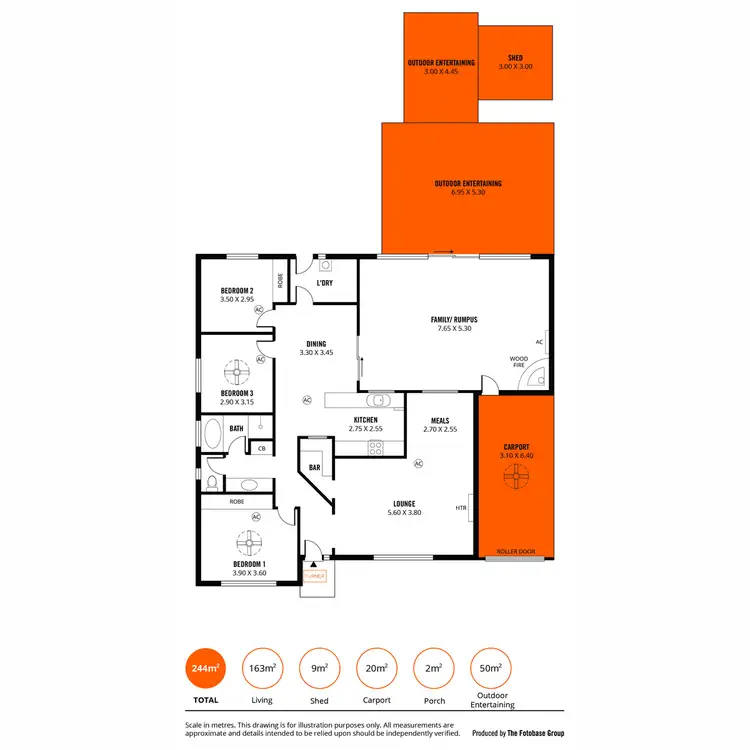 Floorplan of Homely house listing, 5 Falcon Drive, Parafield Gardens SA 5107