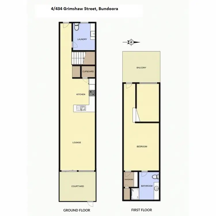 Floorplan of Homely townhouse listing, 4/434 Grimshaw Street, Bundoora VIC 3083