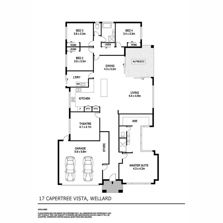 Floorplan of Homely house listing, 17 Capertree Vista, Wellard WA 6170