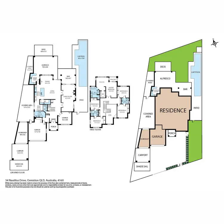 Floorplan of Homely house listing, 34 Nautilus Drive, Raby Bay QLD 4163
