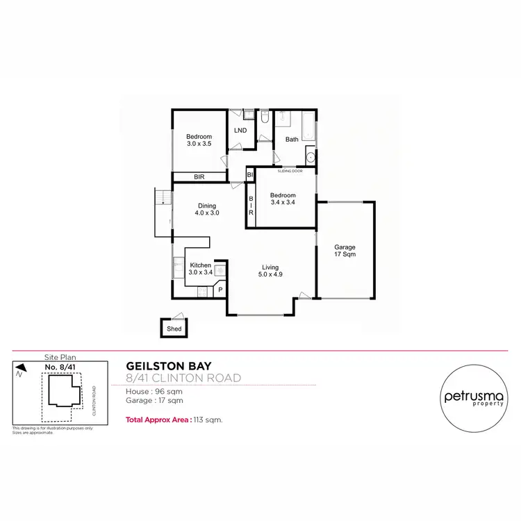 Floorplan of Homely villa listing, 8/41 Clinton Road, Geilston Bay TAS 7015