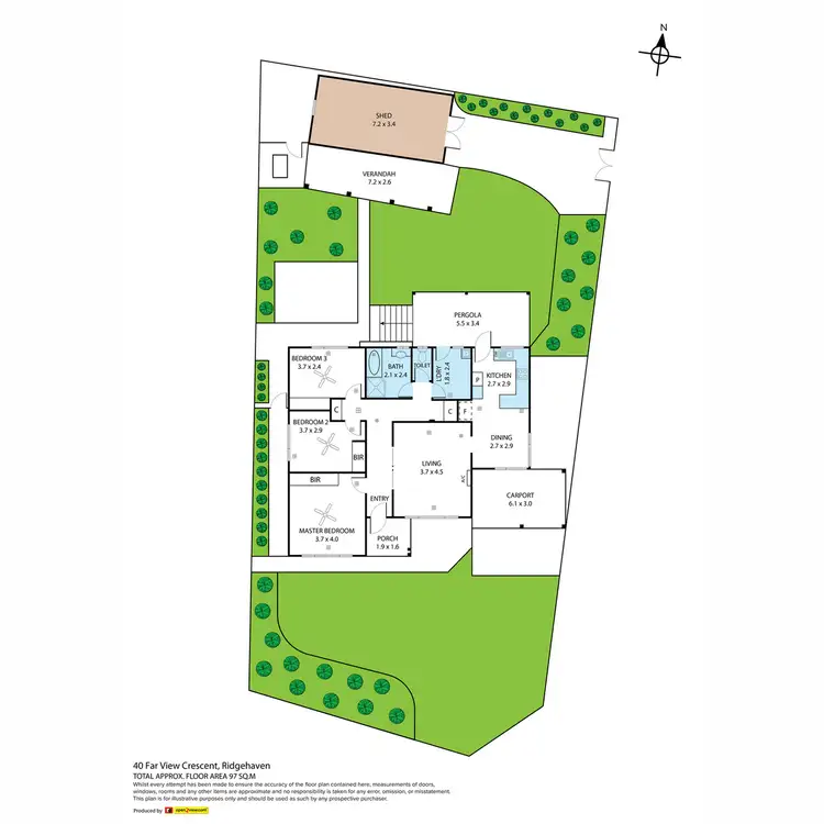 Floorplan of Homely house listing, 40 Far View Crescent, Ridgehaven SA 5097