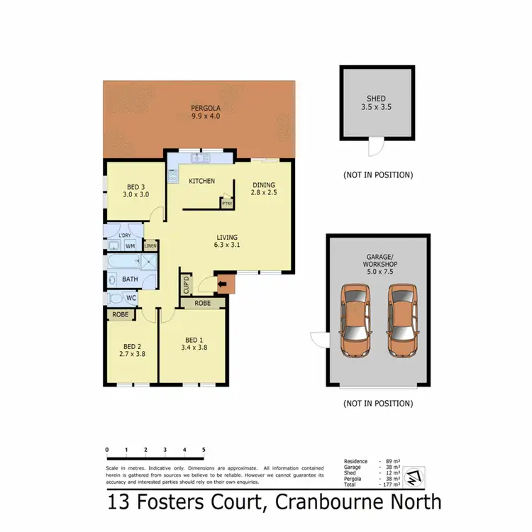 Floorplan of Homely house listing, 13 Fosters Court, Cranbourne North VIC 3977