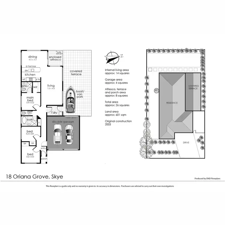 Floorplan of Homely house listing, 18 Oriana Grove, Skye VIC 3977