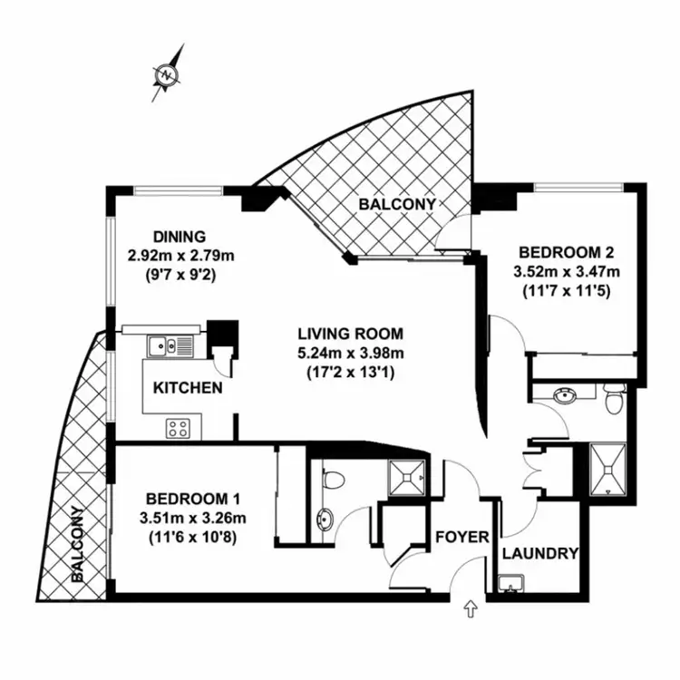 Floorplan of Homely apartment listing, 5068/55 Baildon Street, Kangaroo Point QLD 4169