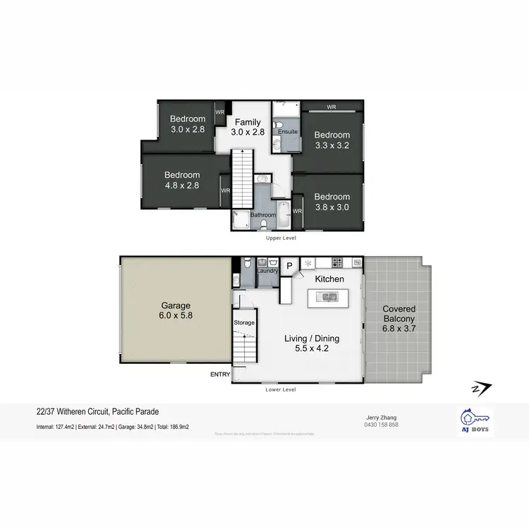 Floorplan of Homely townhouse listing, 22/37 Witheren Circuit, Pacific Pines QLD 4211