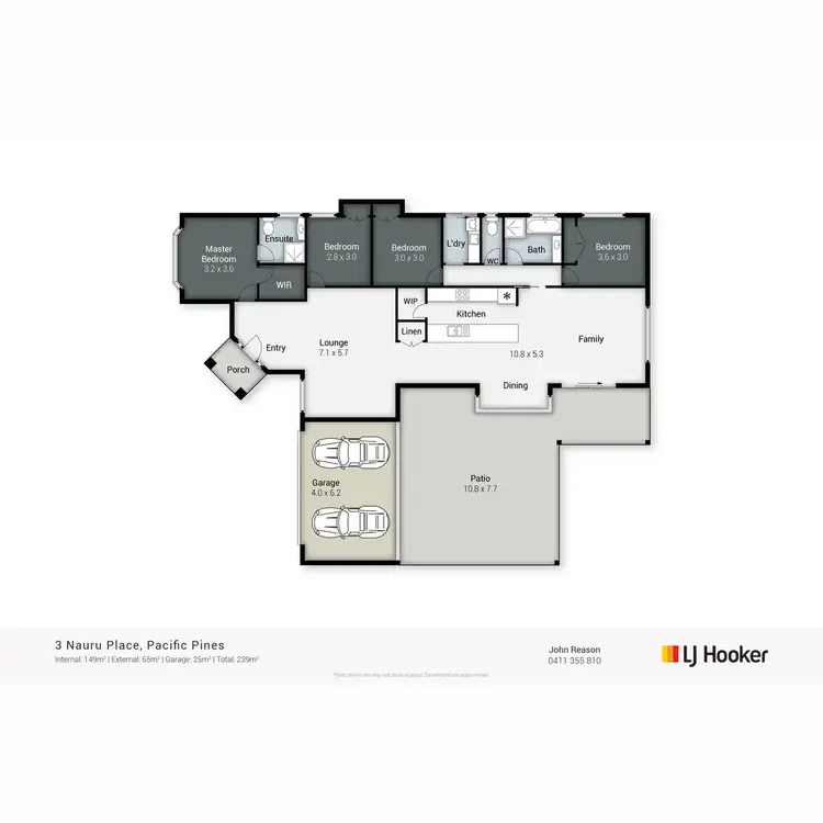 Floorplan of Homely house listing, 3 Nauru Place, Pacific Pines QLD 4211