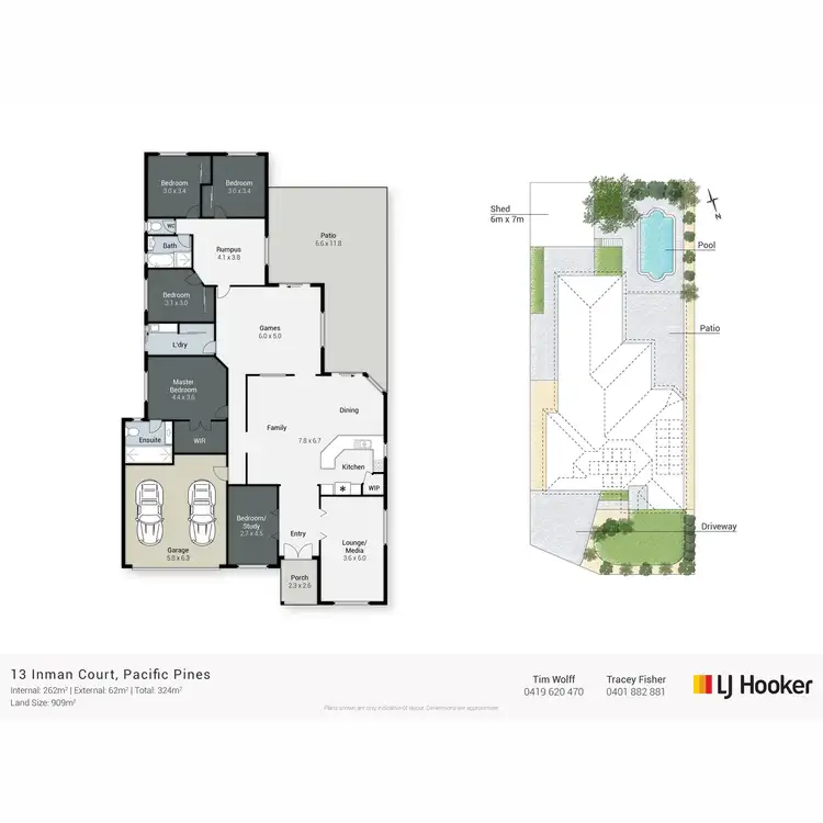 Floorplan of Homely house listing, 13 Inman Court, Pacific Pines QLD 4211