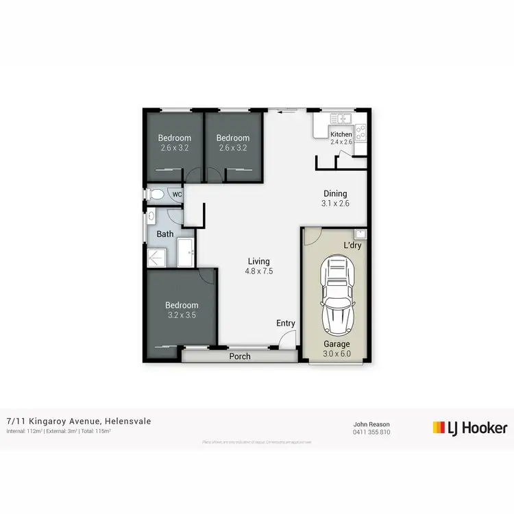 Floorplan of Homely semi-detached listing, 7/11 Kingaroy Avenue, Helensvale QLD 4212