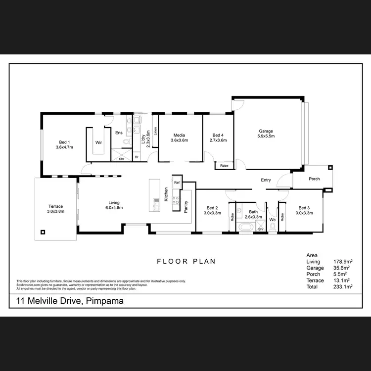 Floorplan of Homely house listing, 11 Melville Drive, Pimpama QLD 4209