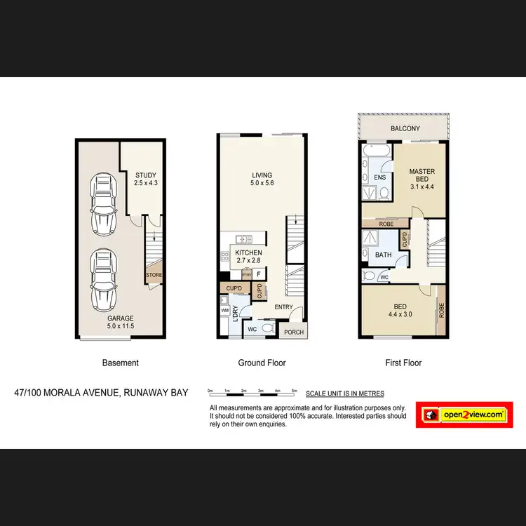 Floorplan of Homely townhouse listing, 47/100 Morala Avenue, Runaway Bay QLD 4216