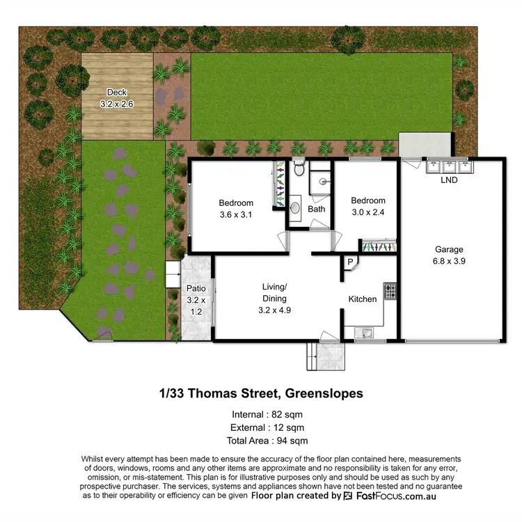 Floorplan of Homely apartment listing, 1/33 Thomas Street, Greenslopes QLD 4120