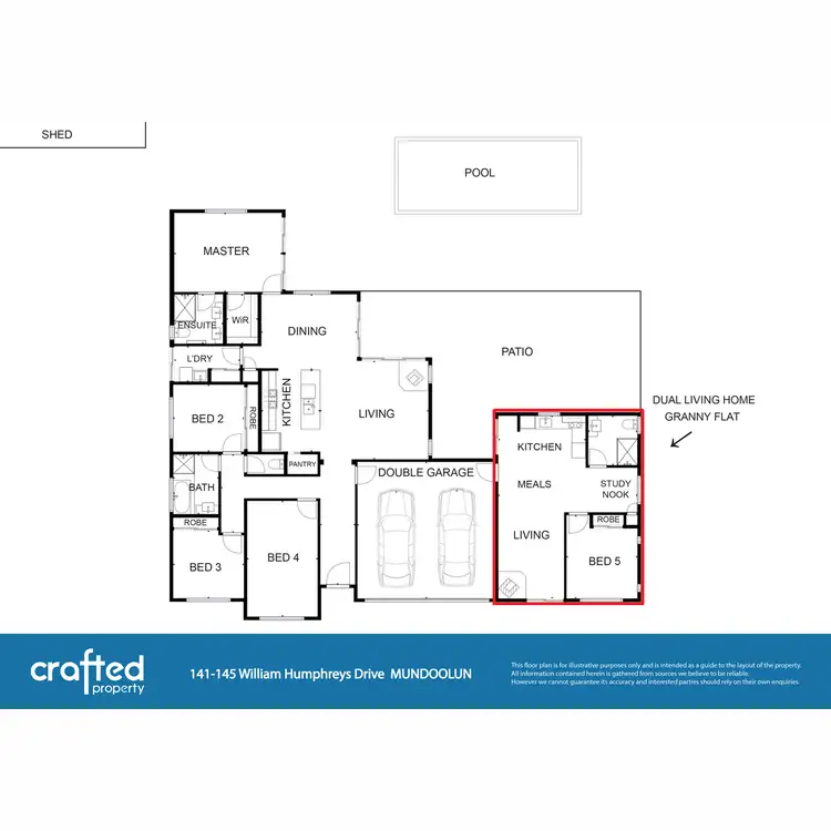 Floorplan of Homely house listing, 141 William Humphreys Drive, Mundoolun QLD 4285