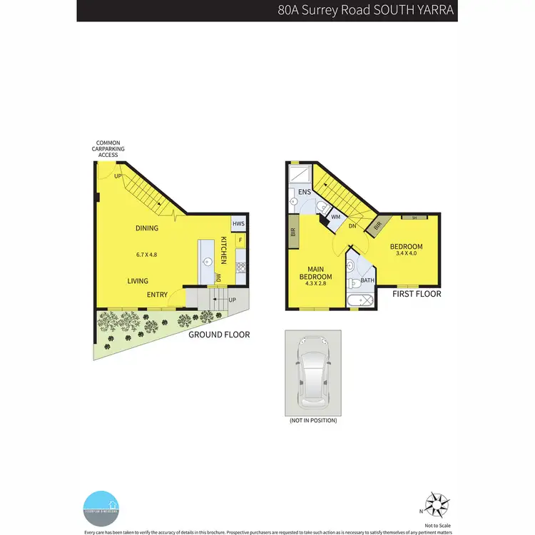 Floorplan of Homely townhouse listing, 80A Surrey Road North, South Yarra VIC 3141