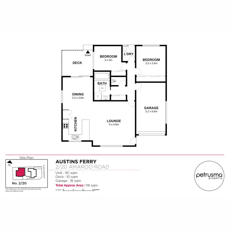 Floorplan of Homely unit listing, 2/20 Amaroo Road, Austins Ferry TAS 7011