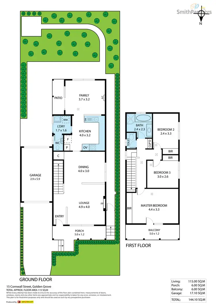 Floorplan of Homely house listing, 15 Cornwall Street, Golden Grove SA 5125