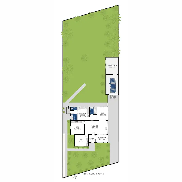 Floorplan of Homely house listing, 6 Bacchus Marsh Road, Corio VIC 3214