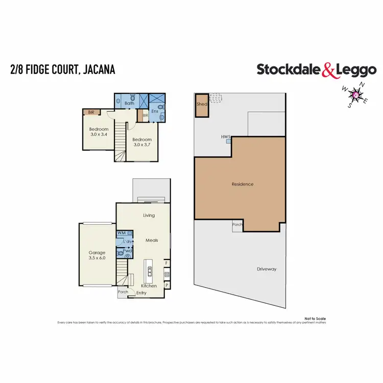 Floorplan of Homely townhouse listing, 2/8 Fidge Court, Jacana VIC 3047