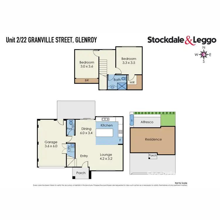 Floorplan of Homely townhouse listing, 2/22 Granville Street, Glenroy VIC 3046