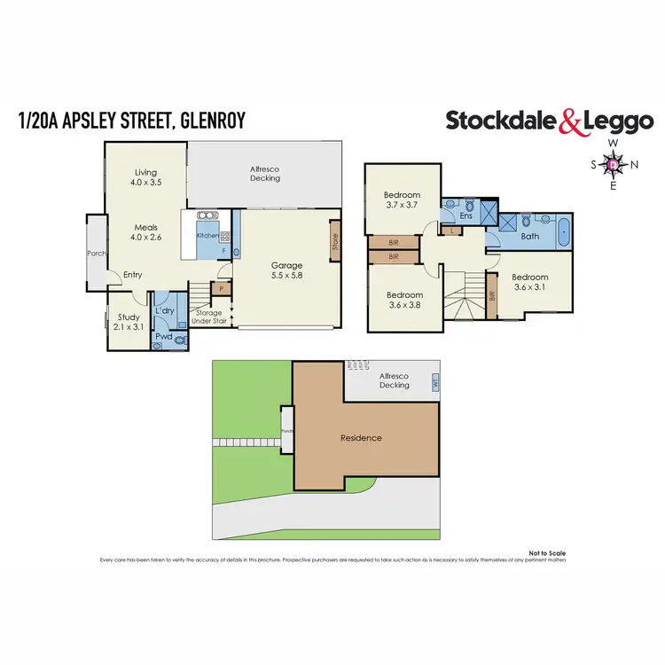 Floorplan of Homely townhouse listing, 1/20A Apsley Street, Glenroy VIC 3046