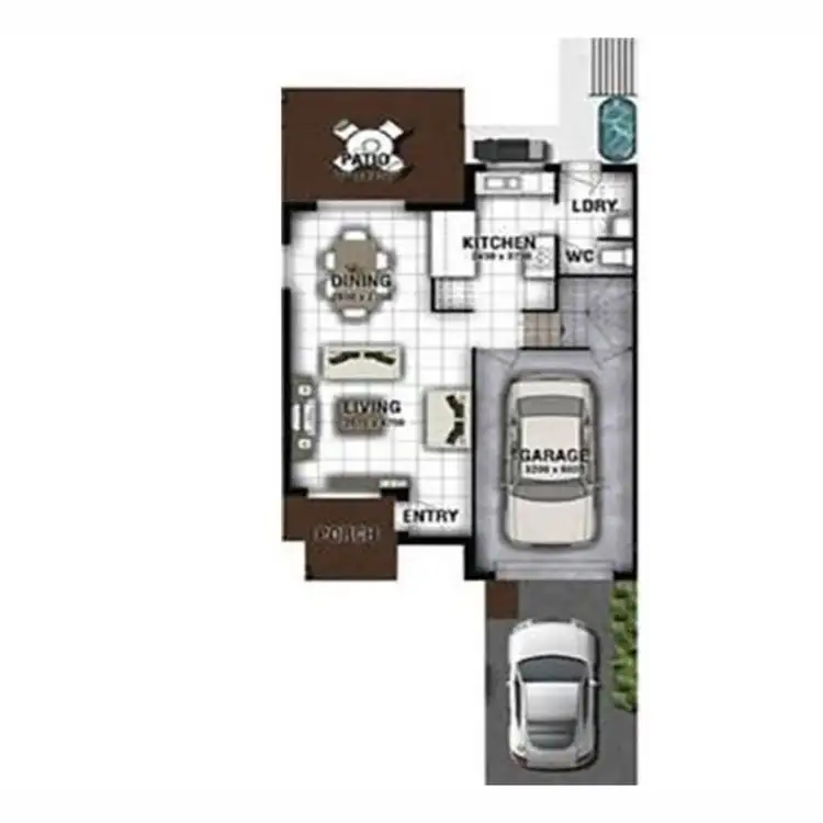 Floorplan of Homely townhouse listing, 115/90 North Quarter Drive, Murrumba Downs QLD 4503