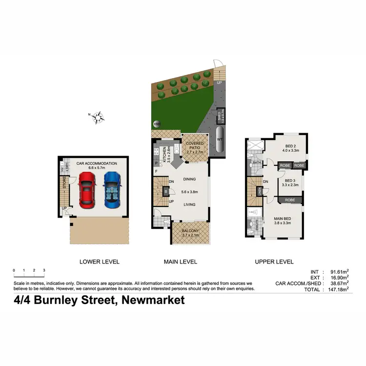 Floorplan of Homely townhouse listing, 4/4 Burnley Street, Newmarket QLD 4051