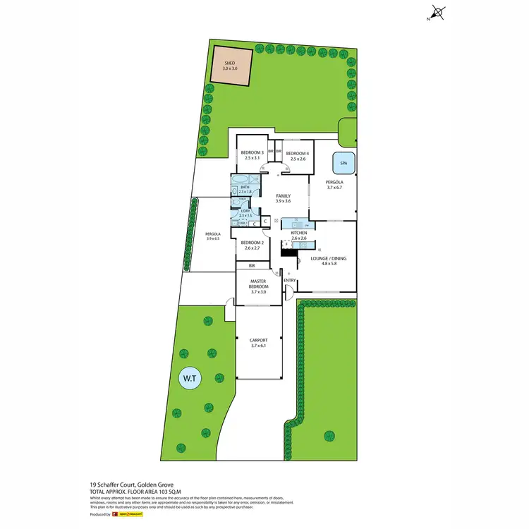 Floorplan of Homely house listing, 19 Schaffer Court, Golden Grove SA 5125