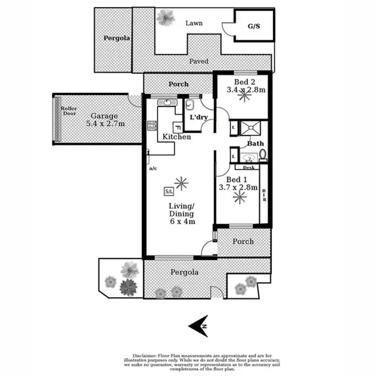Floorplan of Homely unit listing, 1/5 Dunrobin Street, Black Forest SA 5035