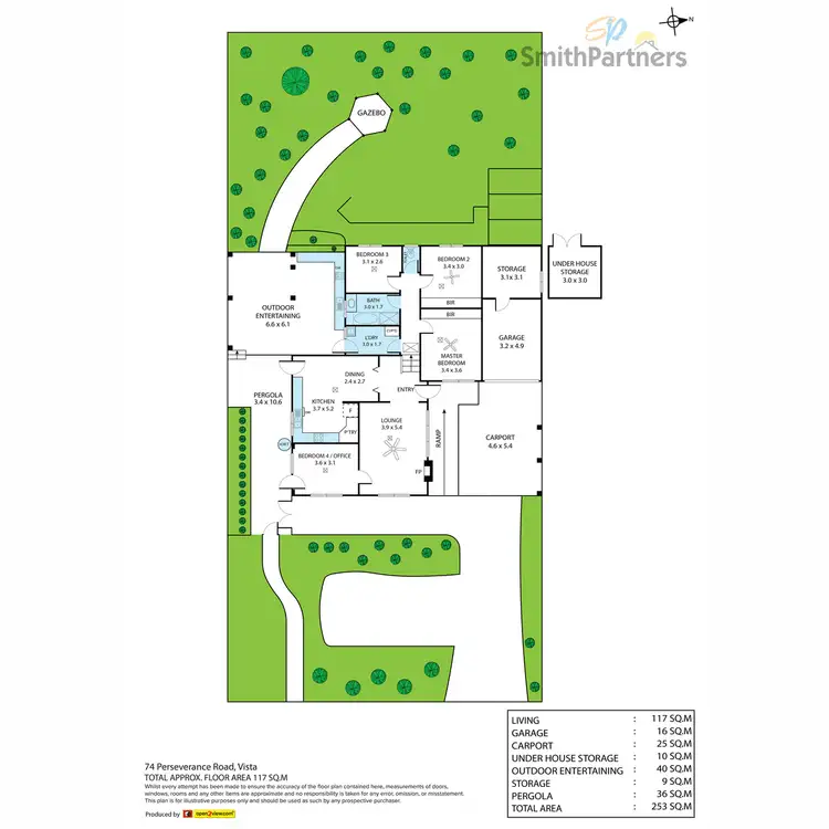 Floorplan of Homely house listing, 74 Perseverance Road, Vista SA 5091