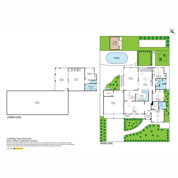 Floorplan of Homely house listing, 12 Mackay Court, Greenwith SA 5125