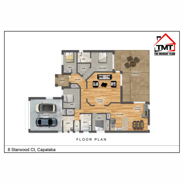 Floorplan of Homely house listing, 8 Starwood Court, Capalaba QLD 4157