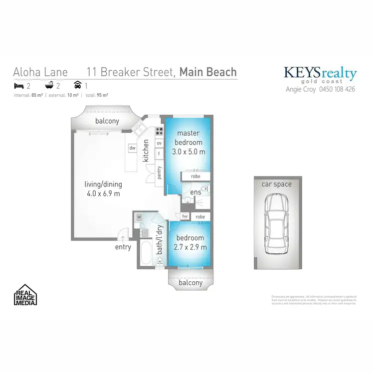 Floorplan of Homely unit listing, Aloha Lane, 11 Breaker Street, Main Beach QLD 4217