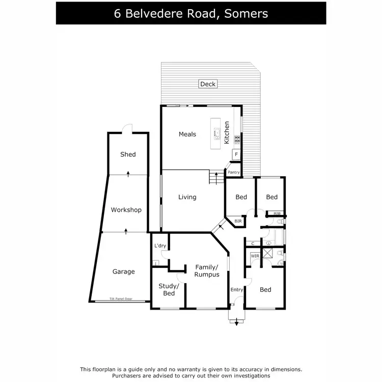 Floorplan of Homely house listing, 6 Belvedere Road, Somers VIC 3927