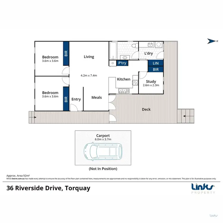 Floorplan of Homely house listing, 36 Riverside Drive, Torquay VIC 3228