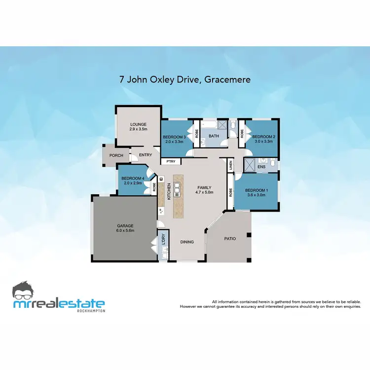 Floorplan of Homely house listing, 7 John Oxley Drive, Gracemere QLD 4702