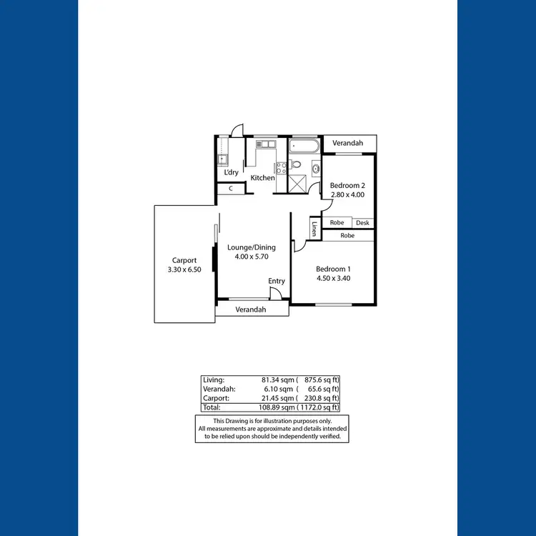 Floorplan of Homely unit listing, 1/30 Guilford Street, Clare SA 5453