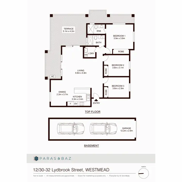 Floorplan of Homely unit listing, 12/30-32 Lydbrook Street, Westmead NSW 2145
