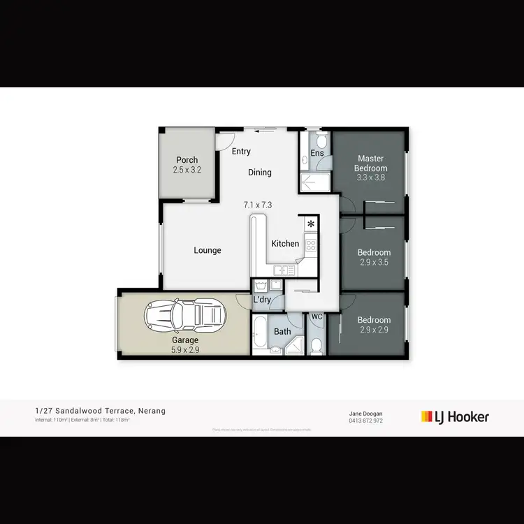 Floorplan of Homely semi-detached listing, 1/27 Sandalwood Terrace, Nerang QLD 4211
